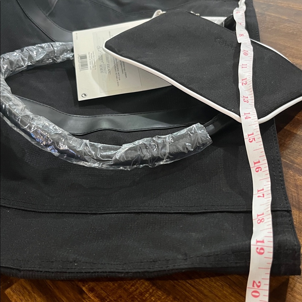 Calvin Klein Black  Tote with Faux Leather Trim - Picture 7 of 9